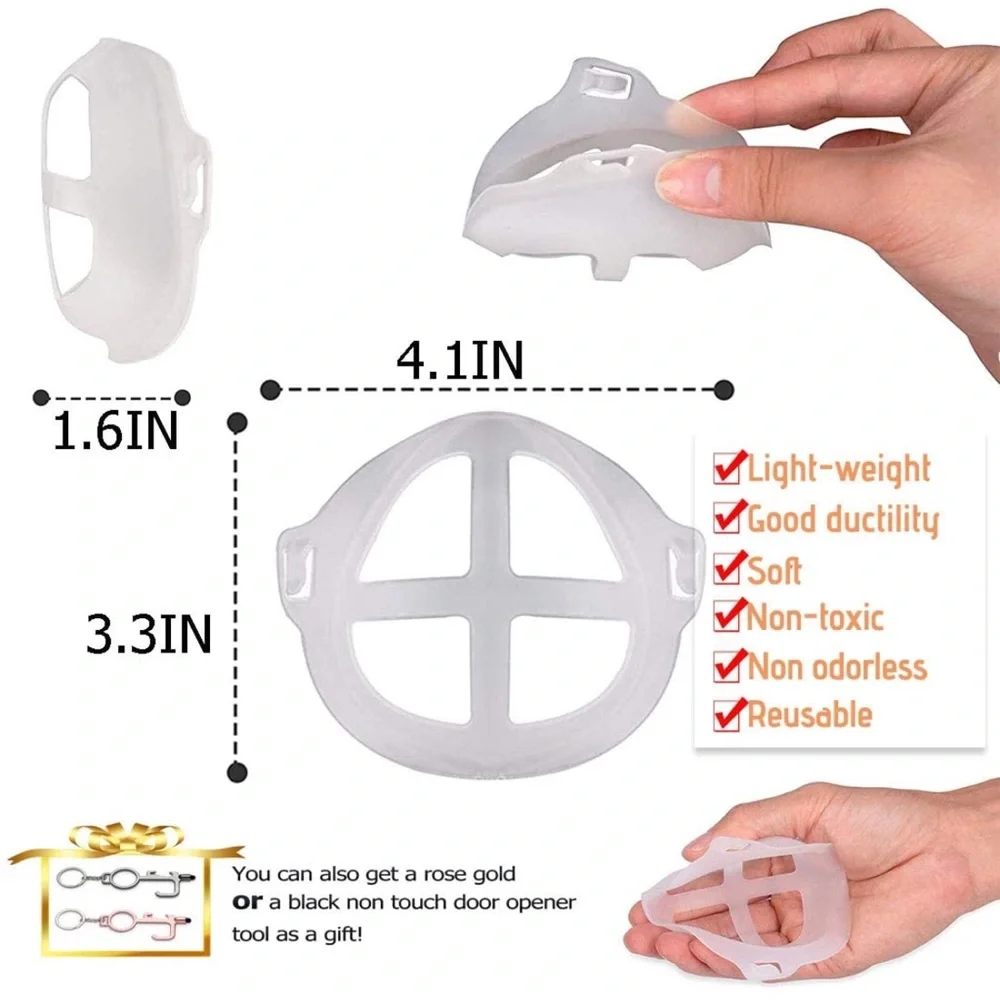 Plastic Bracket Turtle Inserts Breathe Cup Soft 3D Face Support Frame Pack of 5